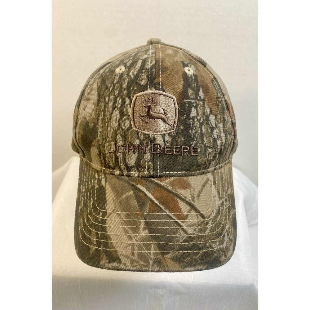 John Deere Cap Licensed Full Camo Trucker Snap Back Hat Dri-Duck
